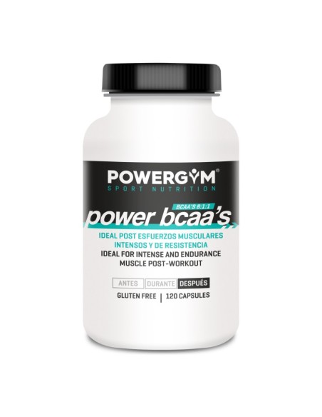 POWER BCAA's · Capsules · Protein synthesis · Recovery · POWERGYM