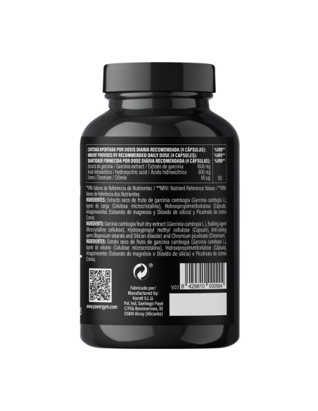 HIDROXYCROM · Efecto saciante · Fat Reduction · POWERGYM