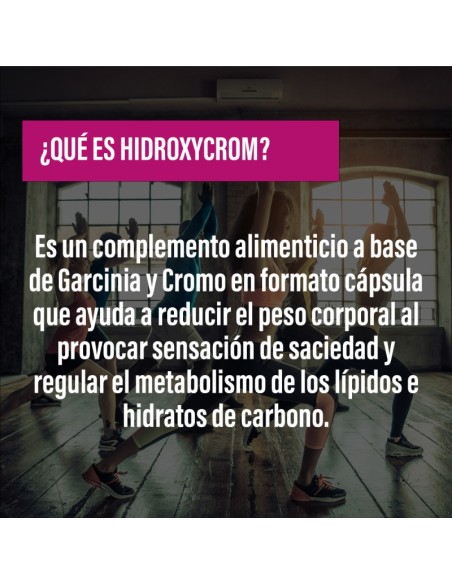 HIDROXYCROM · Efecto saciante · Fat Reduction · POWERGYM