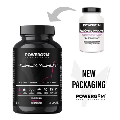 HIDROXYCROM · Efecto saciante · Fat Reduction · POWERGYM