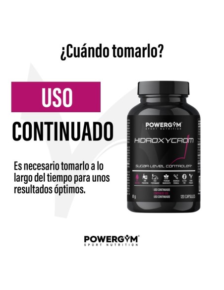 HIDROXYCROM · Efecto saciante · Fat Reduction · POWERGYM