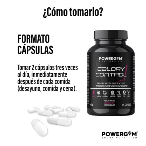 CALORY CONTROL · Absorción de grasa · Fat reduction · POWERGYM