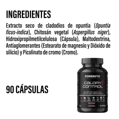 CALORY CONTROL · Absorción de grasa · Fat reduction · POWERGYM