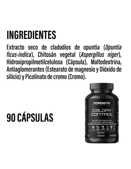 CALORY CONTROL · Absorción de grasa · Fat reduction · POWERGYM