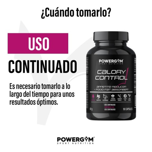 CALORY CONTROL · Absorción de grasa · Fat reduction · POWERGYM
