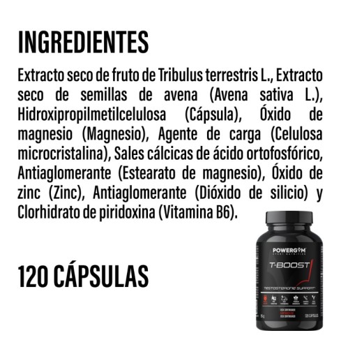 TBOOST · Crecimiento muscular · Muscle Building · POWERGYM