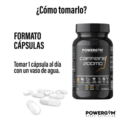 CAFFEINE 200 mg · Energy · Endurance · POWERGYM