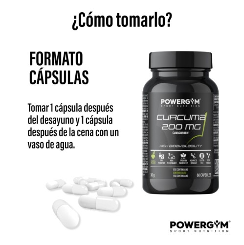 CURCUMA 200 mg · Antioxidant effect · Health & Wellness · POWERGYM