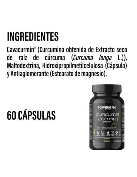 CURCUMA 200 mg · Antioxidant effect · Health & Wellness · POWERGYM