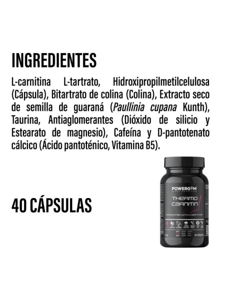 THERMOCARNITIN · Quemagrasas · Fat Reduction · POWERGYM