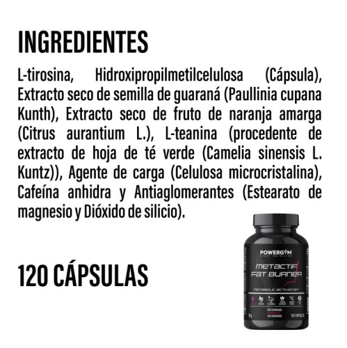METACTIF · Quemagrasas · Fat Reduction · POWERGYM