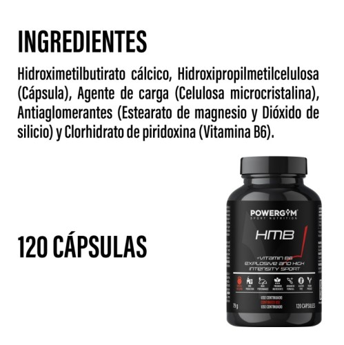 HMB · Evita el desgaste muscular · Muscle Building · POWERGYM