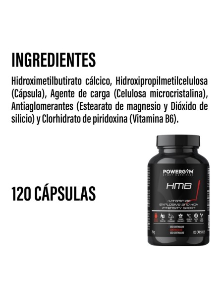 HMB · Evita el desgaste muscular · Muscle Building · POWERGYM