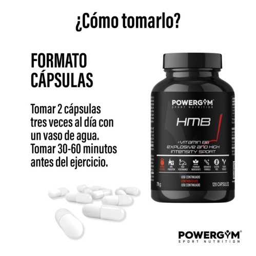 HMB · Evita el desgaste muscular · Muscle Building · POWERGYM