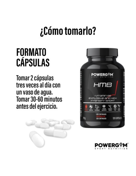 HMB · Evita el desgaste muscular · Muscle Building · POWERGYM