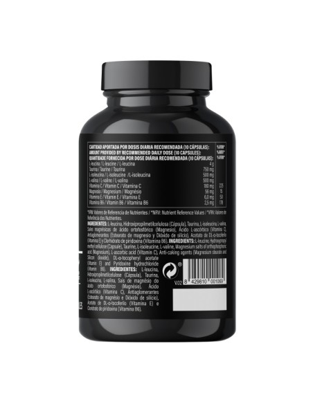 POWER BCAA's · Capsules · Protein synthesis · Recovery · POWERGYM