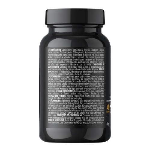 POWERBOMB · Energy in capsule · Endurance · POWERGYM