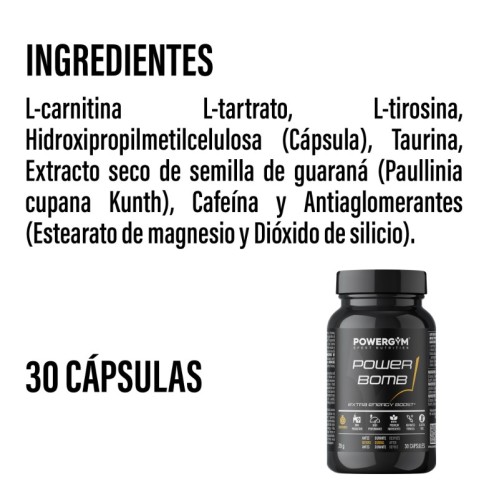 POWERBOMB · Energy in capsule · Endurance · POWERGYM