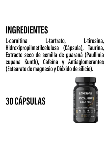 POWERBOMB · Energy in capsule · Endurance · POWERGYM