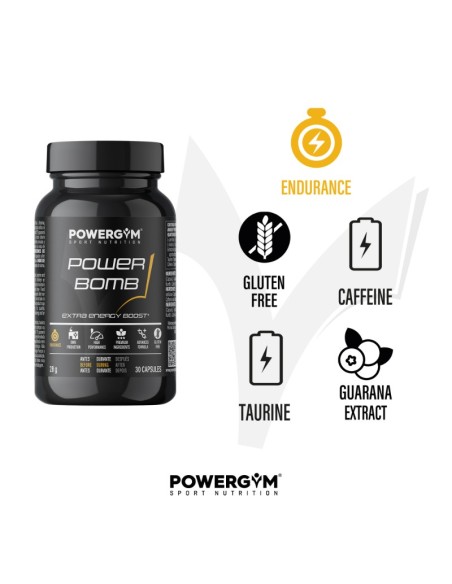 POWERBOMB · Energy in capsule · Endurance · POWERGYM