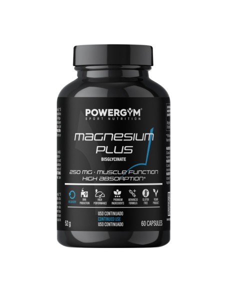 MAGNESIUM PLUS · Magnesium bisglycinate · Recovery · POWERGYM