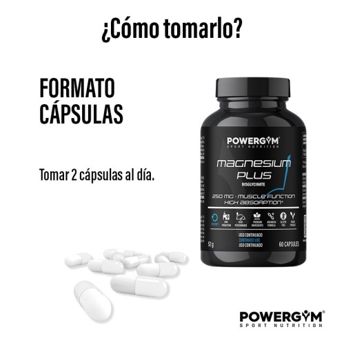 MAGNESIUM PLUS · Magnesium bisglycinate · Recovery · POWERGYM