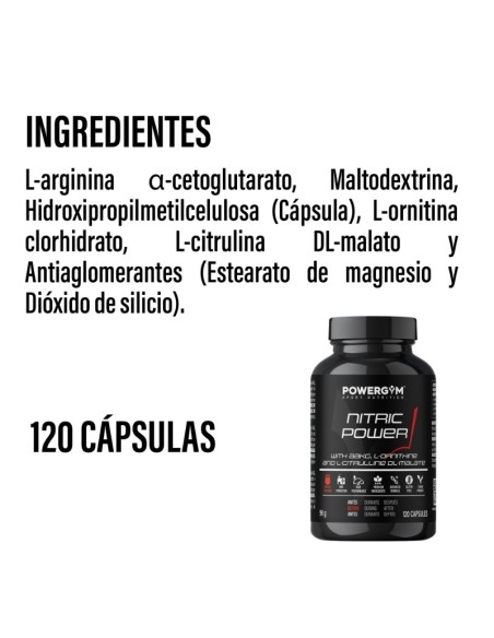 NITRIC POWER · Intensity sports · Muscle Building · POWERGYM