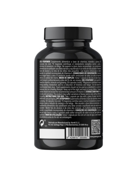 VITAPOWER · Vitaminas, minerales y ginseng · Endurance · POWERGYM