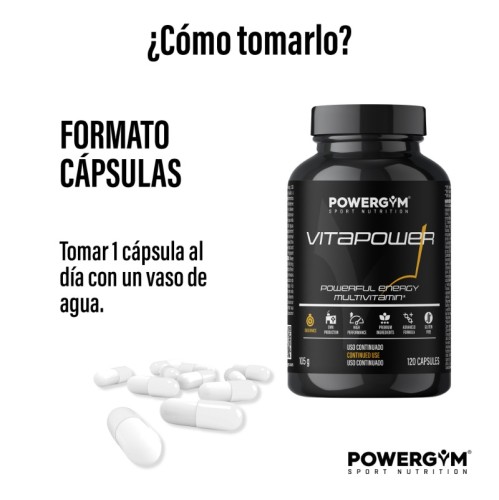 VITAPOWER · Vitaminas, minerales y ginseng · Endurance · POWERGYM