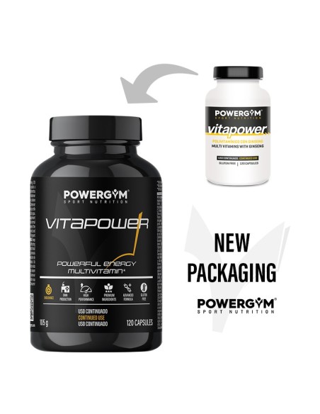 VITAPOWER · Vitaminas, minerales y ginseng · Endurance · POWERGYM