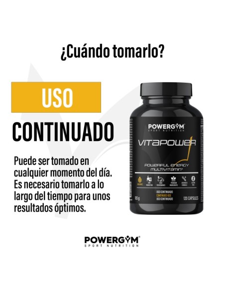 VITAPOWER · Vitaminas, minerales y ginseng · Endurance · POWERGYM