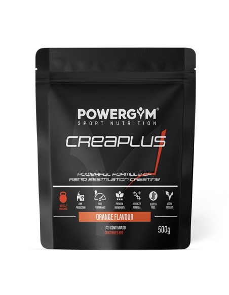 CREAPLUS · Creatina con fórmula mejorada · Muscle Building · POWERGYM