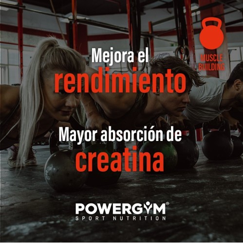 CREAPLUS · Creatina con fórmula mejorada · Muscle Building · POWERGYM