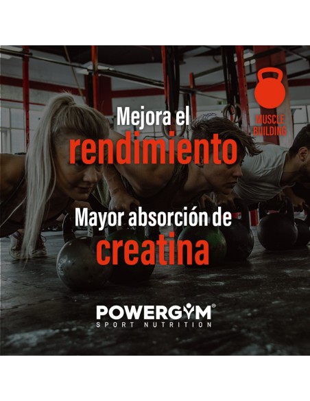 CREAPLUS · Creatina con fórmula mejorada · Muscle Building · POWERGYM