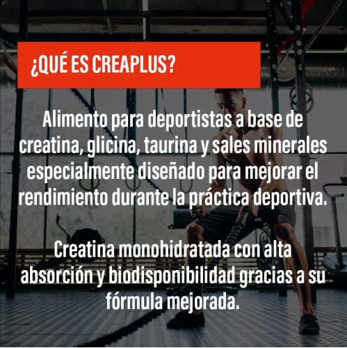 CREAPLUS · Creatina con fórmula mejorada · Muscle Building · POWERGYM