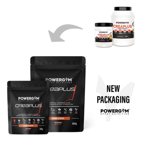 CREAPLUS · Creatina con fórmula mejorada · Muscle Building · POWERGYM
