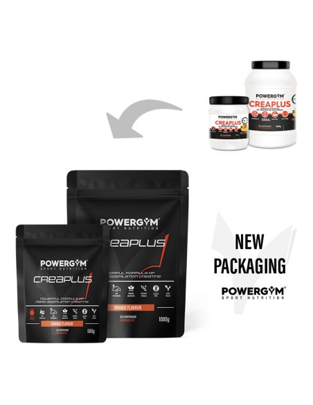 CREAPLUS · Creatina con fórmula mejorada · Muscle Building · POWERGYM
