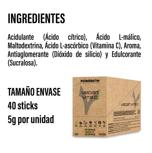 VEGAN VITA C · 1000 mg Vitamina C · Health & Wellness · POWERGYM