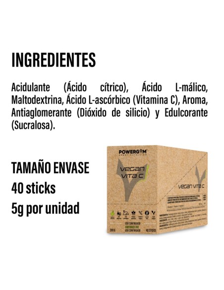VEGAN VITA C · 1000 mg Vitamina C · Health & Wellness · POWERGYM