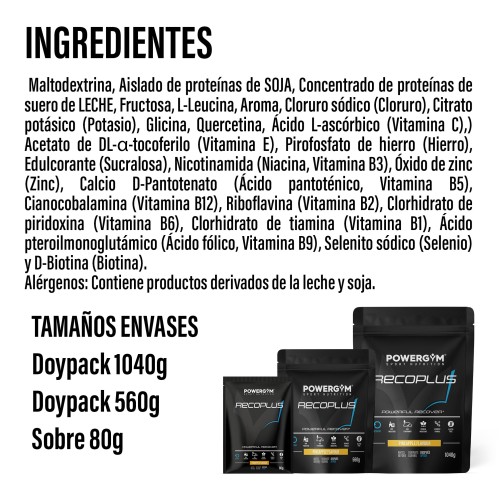 RECOPLUS · Recuperador muscular · Recovery · POWERGYM