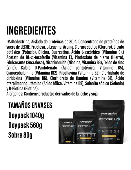 RECOPLUS · Recuperador muscular · Recovery · POWERGYM