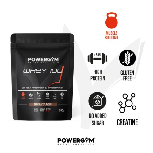 WHEY 100 · Proteína con Creatina · Muscle Building · POWERGYM