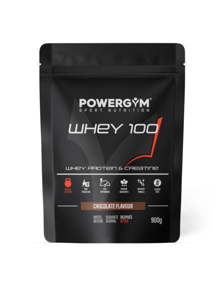 WHEY 100 · Proteína con Creatina · Muscle Building · POWERGYM