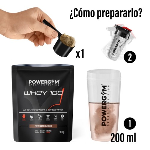 WHEY 100 · Proteína con Creatina · Muscle Building · POWERGYM