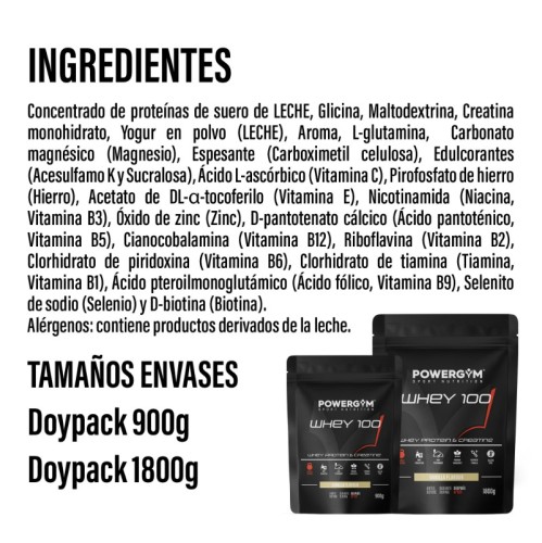 WHEY 100 · Protein with Creatine · Muscle Building · POWERGYM