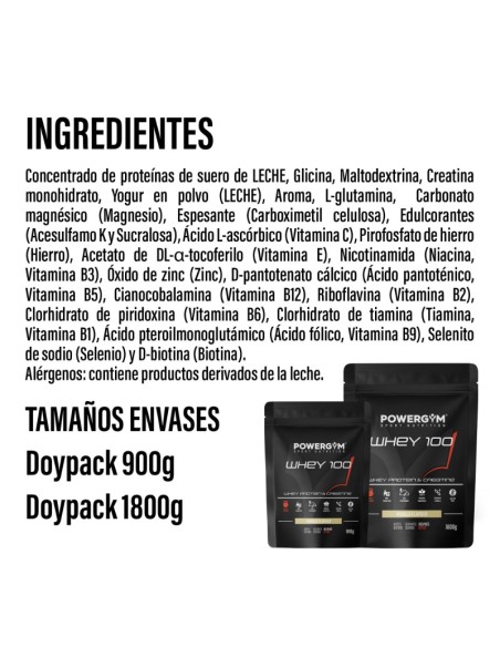 WHEY 100 · Protein with Creatine · Muscle Building · POWERGYM