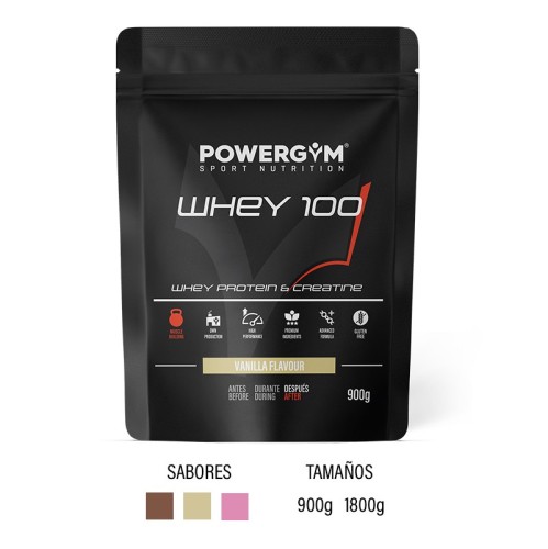 WHEY 100 · Protein with Creatine · Muscle Building · POWERGYM