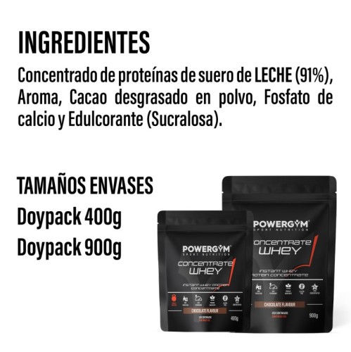 CONCENTRATE WHEY · Proteína suero leche ·  Muscle Building · POWERGYM