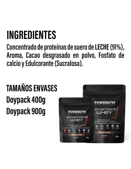 CONCENTRATE WHEY · Proteína suero leche ·  Muscle Building · POWERGYM