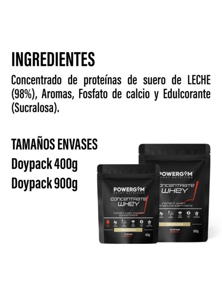 CONCENTRATE WHEY · Proteína suero leche ·  Muscle Building · POWERGYM